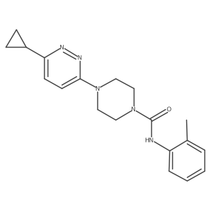 4-(6-cyclopropylpyridazin-3-yl)-N-(o-tolyl)piperazine-1-carboxamide结构式