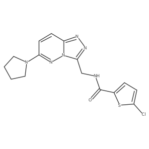 5-chloro-N-((6-(pyrrolidin-1-yl)-[1,2,4]triazolo[4,3-b]pyridazin-3-yl)methyl)thiophene-2-carboxamide Structure