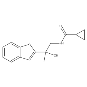 N-(2-(benzo[b]thiophen-2-yl)-2-hydroxypropyl)cyclopropanecarboxamide结构式
