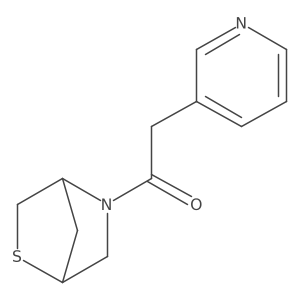 1-(2-Thia-5-azabicyclo[2.2.1]heptan-5-yl)-2-(pyridin-3-yl)ethanone Structure