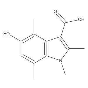 5-Hydroxy-1,2,4,7-tetramethyl-1H-indole-3-carboxylic acid Structure