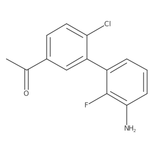 1-(3'-Amino-6-chloro-2'-fluoro-[1,1'-biphenyl]-3-yl)ethanone Structure