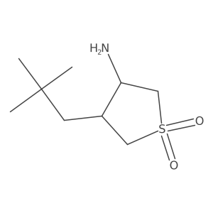 3-Amino-4-(2,2-dimethylpropyl)-1lambda6-thiolane-1,1-dione结构式