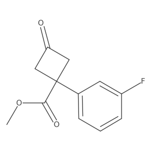 Methyl 1-(3-fluorophenyl)-3-oxocyclobutane-1-carboxylate Structure