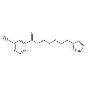 3-cyano-N-{2-[2-(1H-1,2,4-triazol-1-yl)ethoxy]ethyl}benzamide Structure