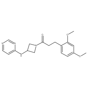 3-(2,4-Dimethoxyphenyl)-1-{3-[(pyrimidin-4-yl)amino]azetidin-1-yl}propan-1-one Structure