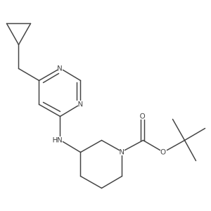 Tert-butyl 3-{[6-(cyclopropylmethyl)pyrimidin-4-yl]amino}piperidine-1-carboxylate结构式
