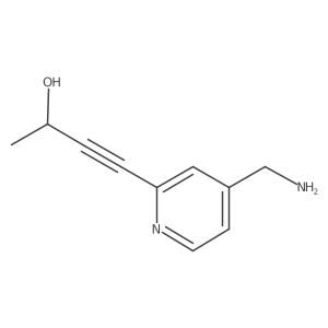 4-[4-(Aminomethyl)pyridin-2-yl]but-3-yn-2-ol结构式
