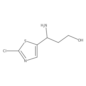 (3R)-3-amino-3-(2-chloro-1,3-thiazol-5-yl)propan-1-ol结构式