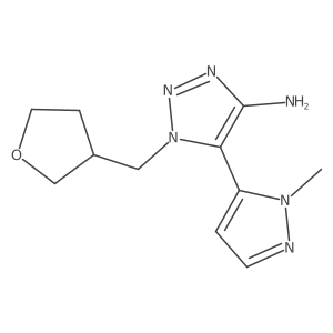 5-(1-methyl-1H-pyrazol-5-yl)-1-[(oxolan-3-yl)methyl]-1H-1,2,3-triazol-4-amine Structure