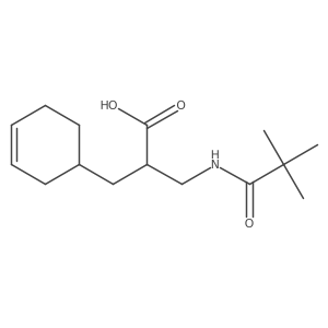 2-[(Cyclohex-3-en-1-yl)methyl]-3-(2,2-dimethylpropanamido)propanoic acid结构式