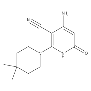 4-Amino-2-(4,4-dimethylpiperidin-1-yl)-6-oxo-1,6-dihydropyridine-3-carbonitrile结构式