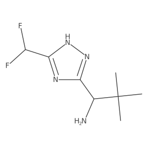 1-[3-(difluoromethyl)-1H-1,2,4-triazol-5-yl]-2,2-dimethylpropan-1-amine结构式