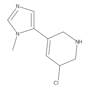 3-chloro-5-(1-methyl-1H-imidazol-5-yl)-1,2,3,6-tetrahydropyridine结构式
