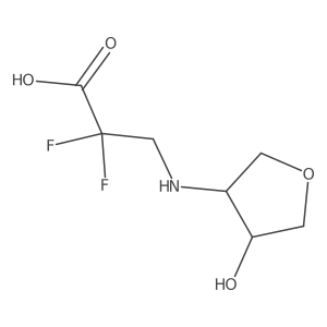 2,2-Difluoro-3-[(4-hydroxyoxolan-3-yl)amino]propanoic acid Structure