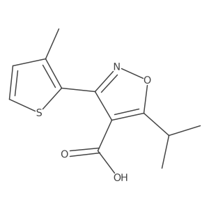 3-(3-Methylthiophen-2-yl)-5-(propan-2-yl)-1,2-oxazole-4-carboxylic acid结构式
