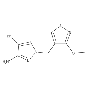 4-bromo-1-[(3-methoxy-1,2-thiazol-4-yl)methyl]-1H-pyrazol-3-amine Structure