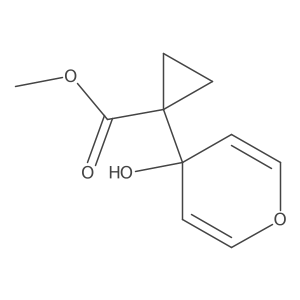 methyl 1-(4-hydroxy-4H-pyran-4-yl)cyclopropane-1-carboxylate结构式
