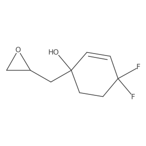 4,4-Difluoro-1-[(oxiran-2-yl)methyl]cyclohex-2-en-1-ol结构式