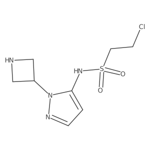 N-[1-(azetidin-3-yl)-1H-pyrazol-5-yl]-2-chloroethane-1-sulfonamide Structure