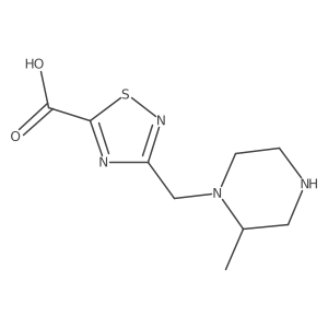 3-[(2-Methylpiperazin-1-yl)methyl]-1,2,4-thiadiazole-5-carboxylic acid Structure