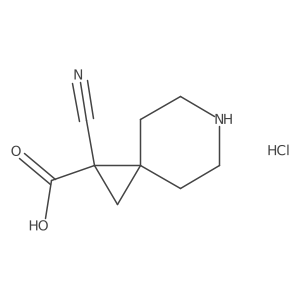 2-Cyano-6-azaspiro[2.5]octane-2-carboxylic acid;hydrochloride Structure