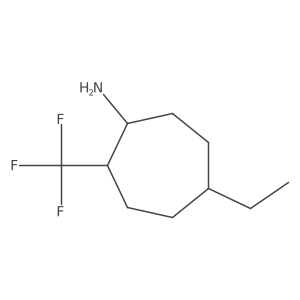 5-Ethyl-2-(trifluoromethyl)cycloheptan-1-amine结构式