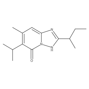 2-(Butan-2-yl)-7-methyl-6-(propan-2-yl)-[1,2,4]triazolo[1,5-a]pyridin-5-ol结构式