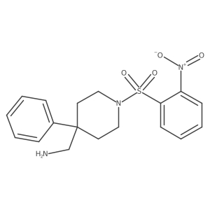 1-[1-(2-Nitrobenzenesulfonyl)-4-phenylpiperidin-4-yl]methanamine结构式