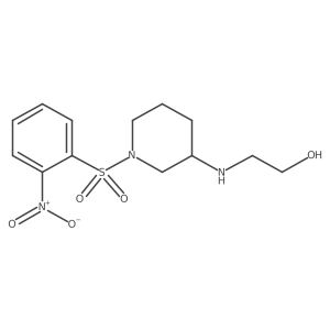 2-[[1-(2-Nitrophenyl)sulfonylpiperidin-3-yl]amino]ethanol Structure