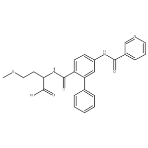 (S)-4-Methylsulfanyl-2-({5-[(pyridine-3-carbonyl)-amino]-biphenyl-2-carbonyl}-amino)-butyric acid; hydrochloride Structure