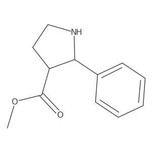 (2S,3R)-Methyl 2-phenylpyrrolidine-3-carboxylate Structure