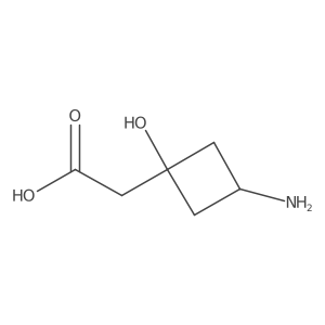 2-(3-Amino-1-hydroxycyclobutyl)acetic acid结构式