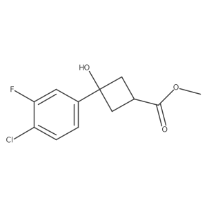 Methyl (1s,3s)-3-(4-chloro-3-fluorophenyl)-3-hydroxycyclobutane-1-carboxylate结构式