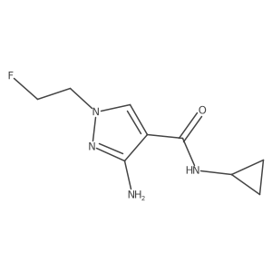 3-Amino-N-cyclopropyl-1-(2-fluoroethyl)-1H-pyrazole-4-carboxamide结构式