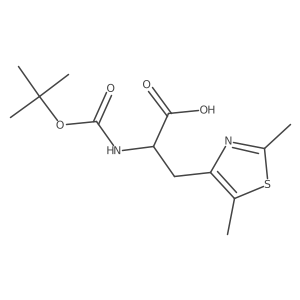 2-{[(Tert-butoxy)carbonyl]amino}-3-(dimethyl-1,3-thiazol-4-yl)propanoic acid结构式