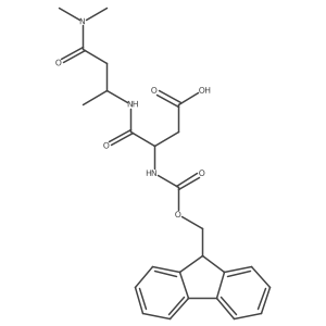 3-{[1-(dimethylcarbamoyl)propan-2-yl]carbamoyl}-3-({[(9H-fluoren-9-yl)methoxy]carbonyl}amino)propanoic acid结构式