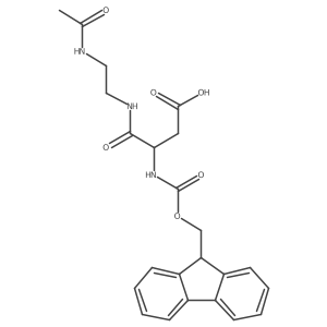 3-[(2-acetamidoethyl)carbamoyl]-3-({[(9H-fluoren-9-yl)methoxy]carbonyl}amino)propanoic acid Structure
