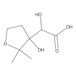 2-Hydroxy-2-(3-hydroxy-2,2-dimethyloxolan-3-yl)acetic acid结构式