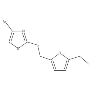 4-Bromo-2-{[(5-ethylfuran-2-yl)methyl]sulfanyl}-1,3-thiazole Structure
