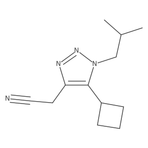 2-[5-cyclobutyl-1-(2-methylpropyl)-1H-1,2,3-triazol-4-yl]acetonitrile结构式