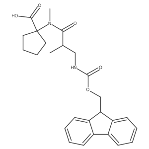 1-[3-({[(9H-fluoren-9-yl)methoxy]carbonyl}amino)-N,2-dimethylpropanamido]cyclopentane-1-carboxylic acid Structure