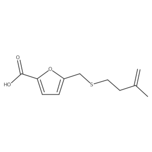 5-{[(3-Methylbut-3-en-1-yl)sulfanyl]methyl}furan-2-carboxylic acid Structure