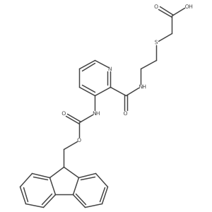 2-[(2-{[3-({[(9H-fluoren-9-yl)methoxy]carbonyl}amino)pyridin-2-yl]formamido}ethyl)sulfanyl]acetic acid结构式