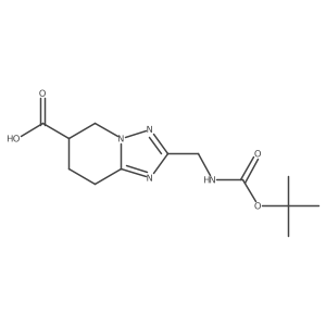 2-({[(tert-butoxy)carbonyl]amino}methyl)-5H,6H,7H,8H-[1,2,4]triazolo[1,5-a]pyridine-6-carboxylic acid Structure