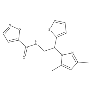 N-(2-(3,5-dimethyl-1H-pyrazol-1-yl)-2-(thiophen-2-yl)ethyl)isoxazole-5-carboxamide Structure