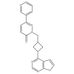 6-(Pyridin-3-yl)-2-[(1-{thieno[2,3-d]pyrimidin-4-yl}azetidin-3-yl)methyl]-2,3-dihydropyridazin-3-one Structure