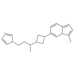 N-methyl-1-{3-methyl-[1,2,4]triazolo[4,3-b]pyridazin-6-yl}-N-[2-(1H-1,2,3-triazol-1-yl)ethyl]azetidin-3-amine Structure