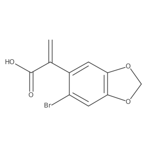 2-(6-Bromo-1,3-dioxaindan-5-yl)prop-2-enoic acid结构式