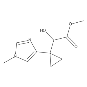 methyl 2-hydroxy-2-[1-(1-methyl-1H-imidazol-4-yl)cyclopropyl]acetate结构式